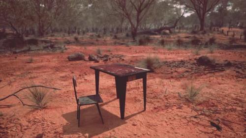 Videohive - Old Ruster Metal Table in Desert - 43426332 - 43426332