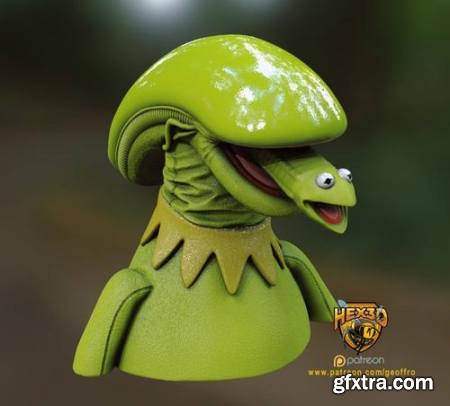 Hex3D – Kermit Xeno Morph – 3D Print Model