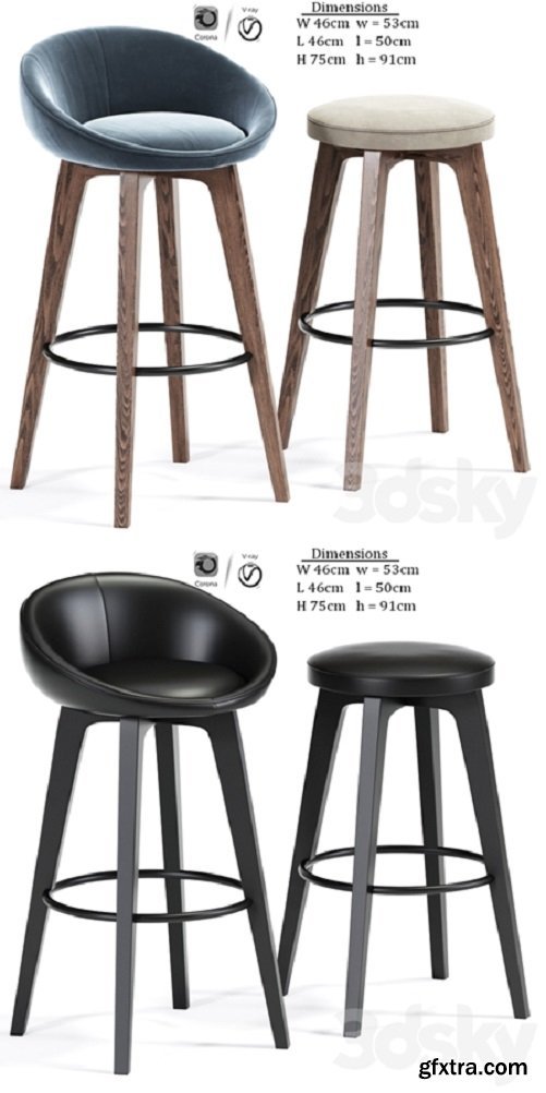 Bloom-Wa Bar Stool Set