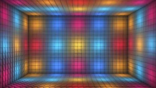 Videohive - Broadcast Pulsating Hi-Tech Illuminated Cubes Room Stage 11 - 43408538 - 43408538