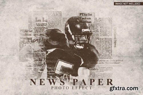 Vintage newspaper photo effect