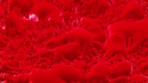 Videohive - Abstract Water Splatter Liquid Background Animation. Red color background - 43411878 - 43411878