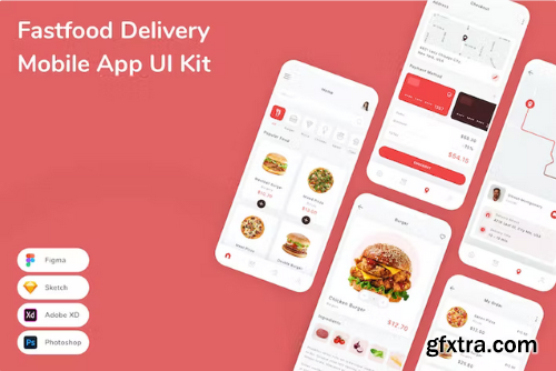 Fastfood Delivery Mobile App UI Kit