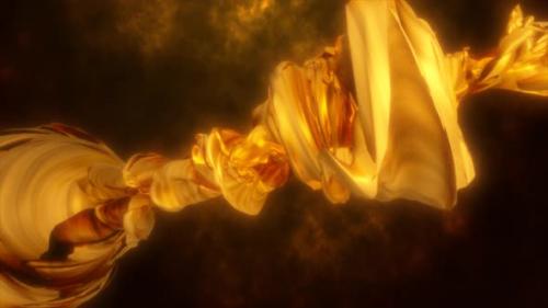 Videohive - Abstract yellow gold line swirling fluid or fabric glowing energy - 43414882 - 43414882