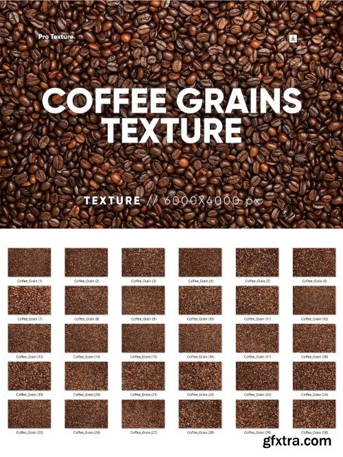 30 Coffee Grains Textures