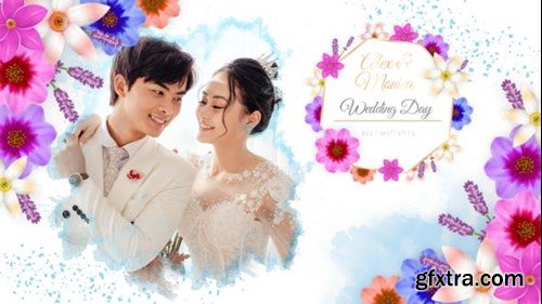 Videohive Spring Ink Wedding Slideshow 43428798