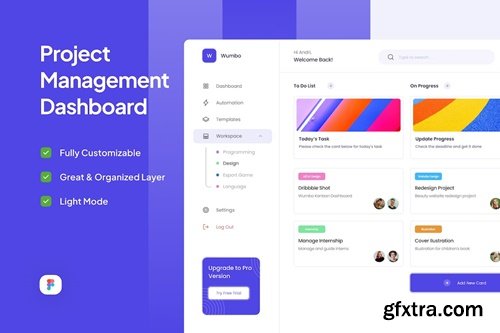 Wumbo - Light Mode Project Management Dashboard EGQQP3T