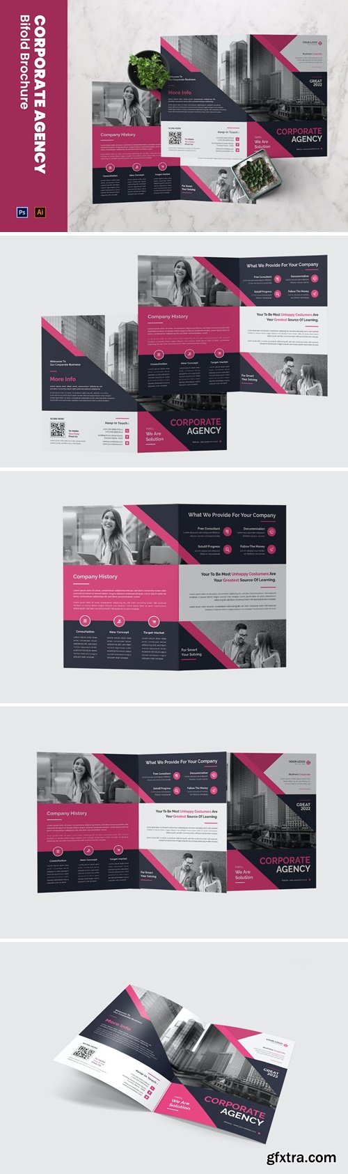 Corporate Agency Bifold Flyer MP8TYC9