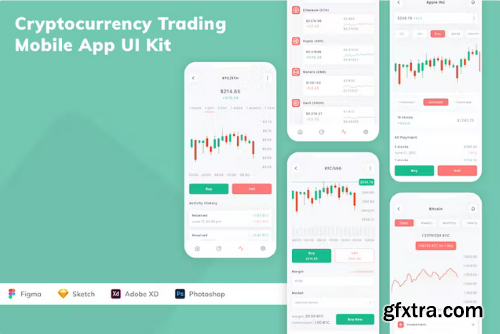 Cryptocurrency Trading Mobile App UI Kit