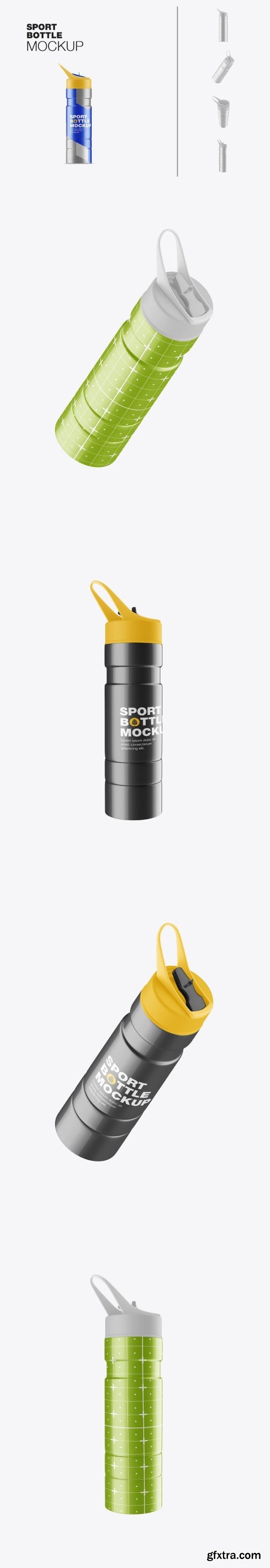 Set Sport Bottle Mockup