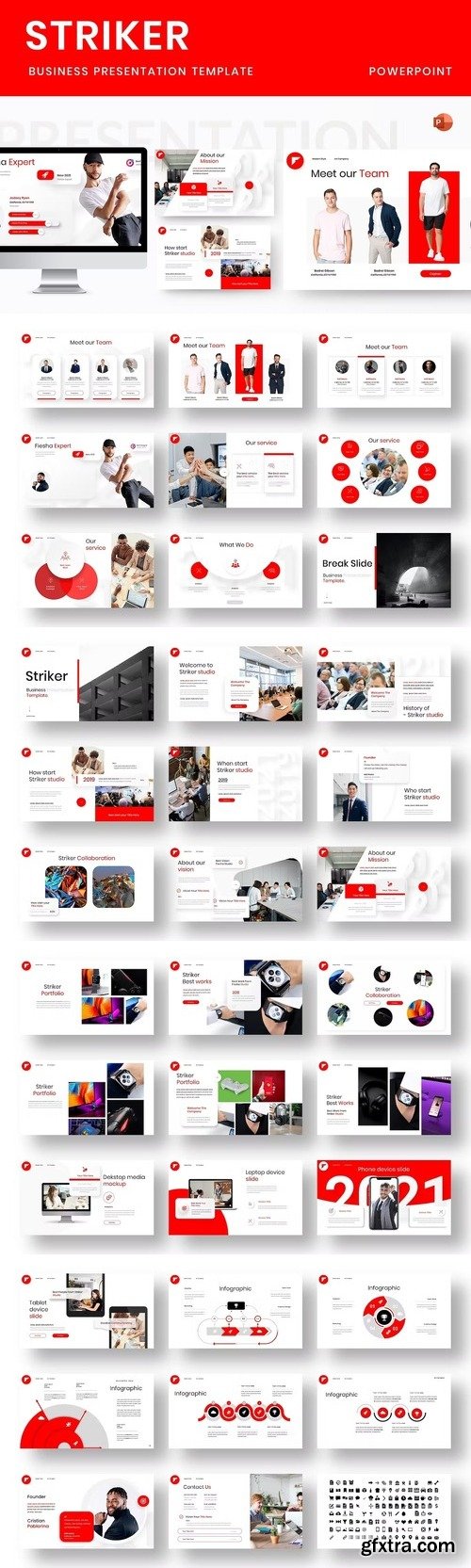 Striker Business PowerPoint Template