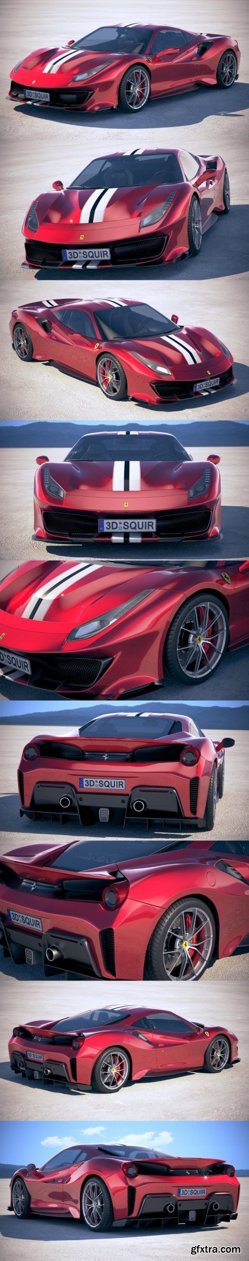 Ferrari 488 Pista 2019 3D model