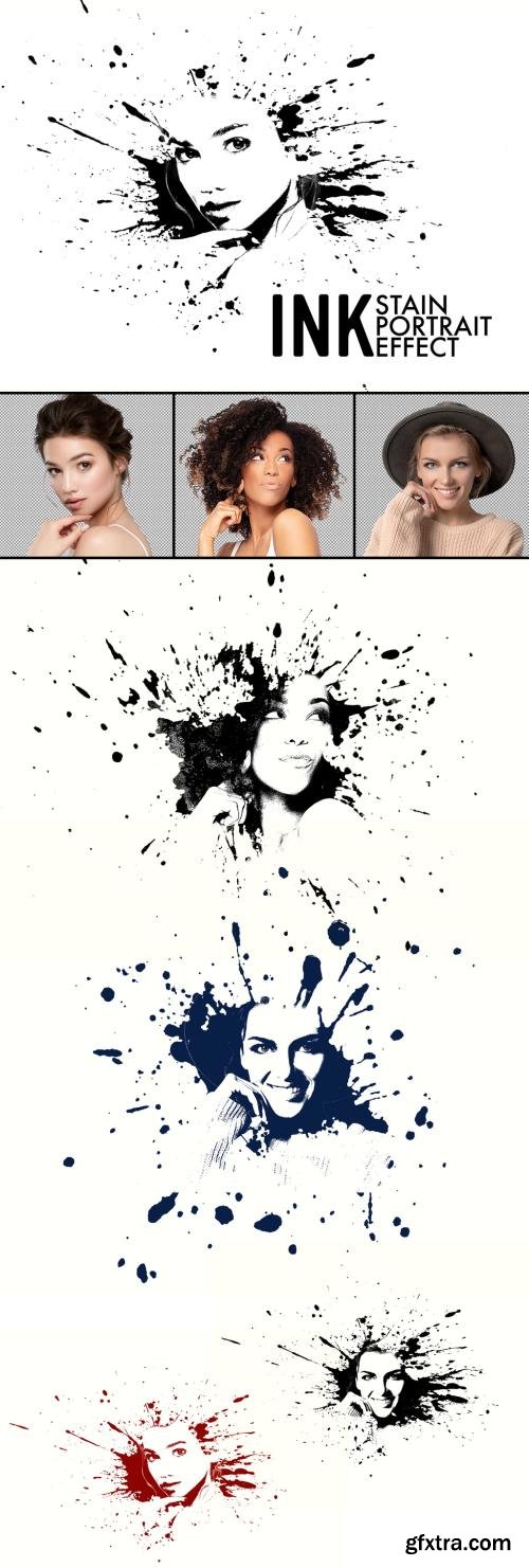 Ink Splatter Portrait Effect 407504720