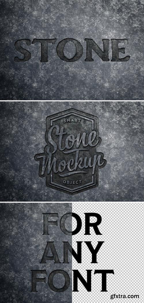 Carved Stone Text Effect Mockup 401058817