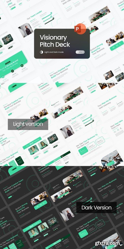 Visionary Modern Pitch Deck PowerPoint Template