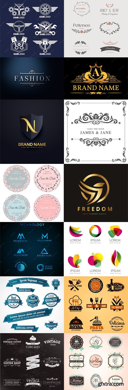 100+ Logos, Badges and Labels Vector Design Templates