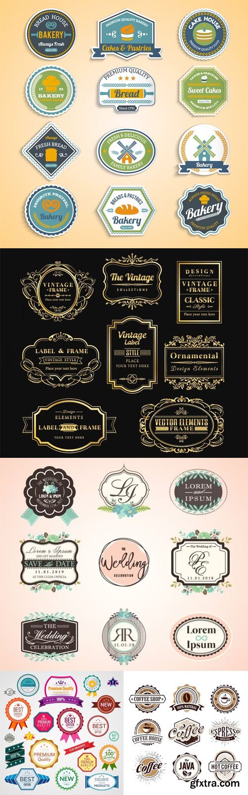 100+ Logos, Badges and Labels Vector Design Templates