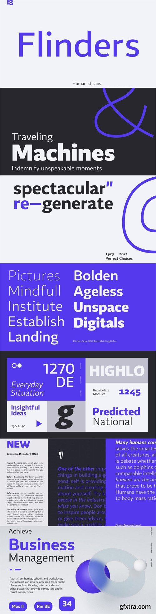 Flinders - Humanist Sans Serif Font Family [17-Weights]