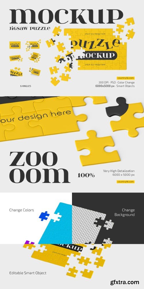 Creativemarket - Jigsaw Puzzle Mockup Set 12746830