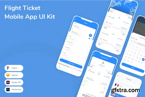 Flight Ticket Mobile App UI Kit