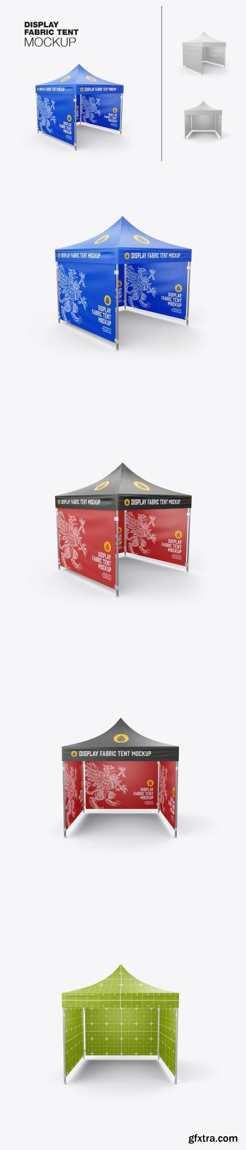 Set Fabric Display Tent Mockup