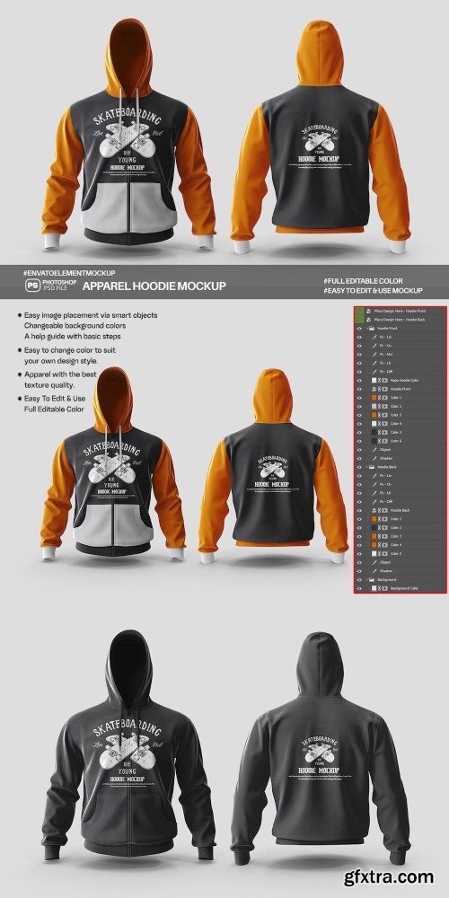 Apparel Hoodie Mockup