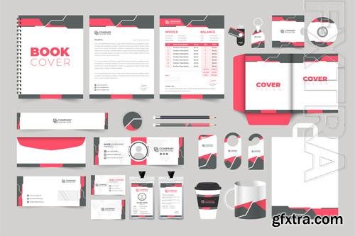 Creative company promotional stationery vector design