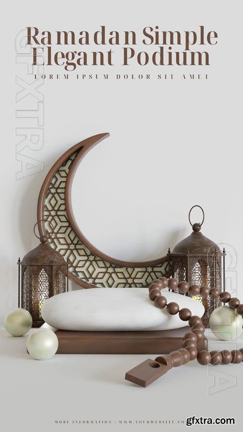 PSD ramadan elegant minimalist natural podium