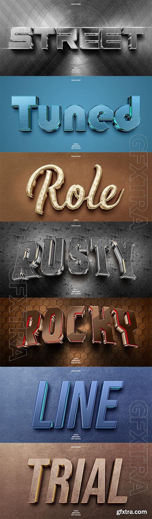 Psd style text effect editable set vol 160