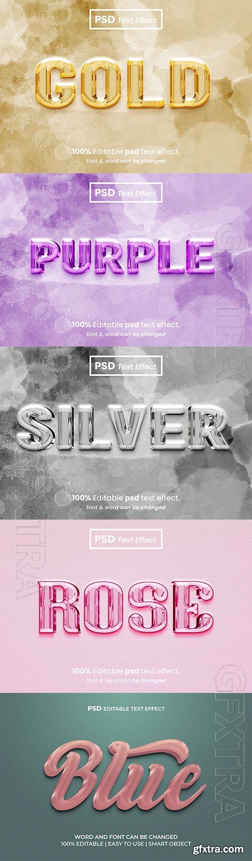 Psd style text effect editable set vol 156