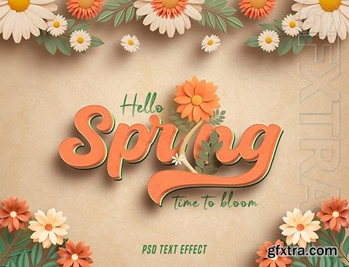 Spring floral editable psd text effect