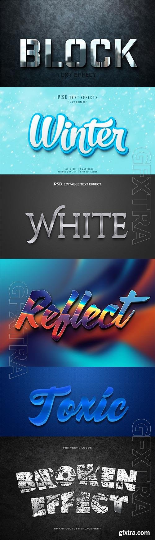 Psd style text effect editable set vol 155