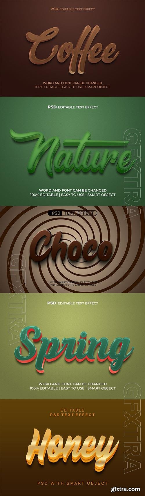 Psd style text effect editable set vol 159