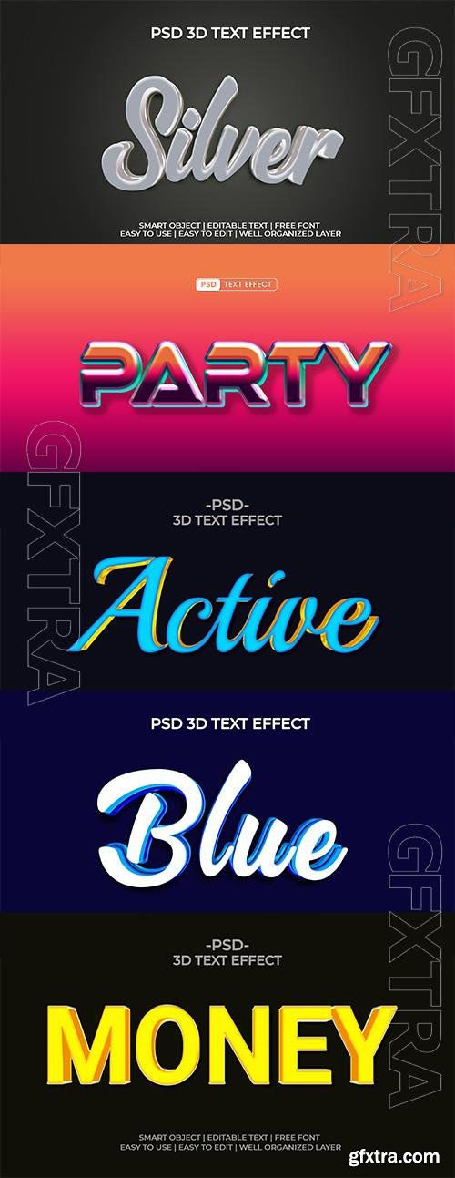 Psd style text effect editable set vol 154