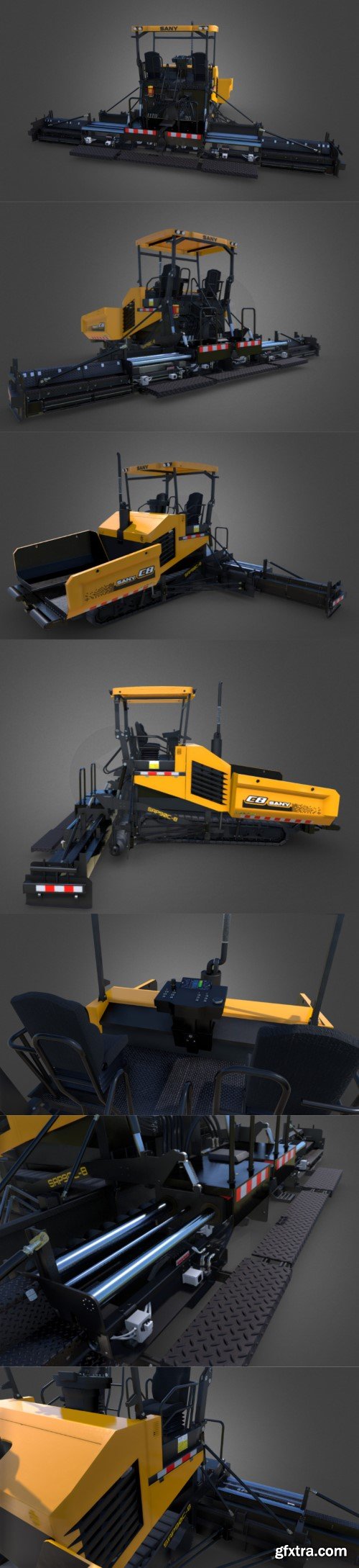 SANY SAP90C-8 Paver - Excavating Machinery 3d model