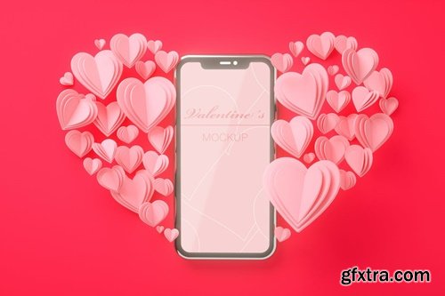 Smartphone mockup with valentine concept TAK22CK