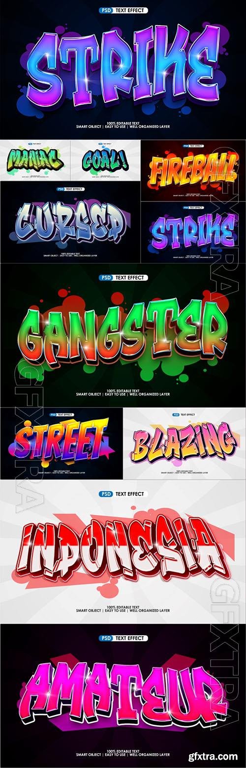 PSD graffiti premium text style effect