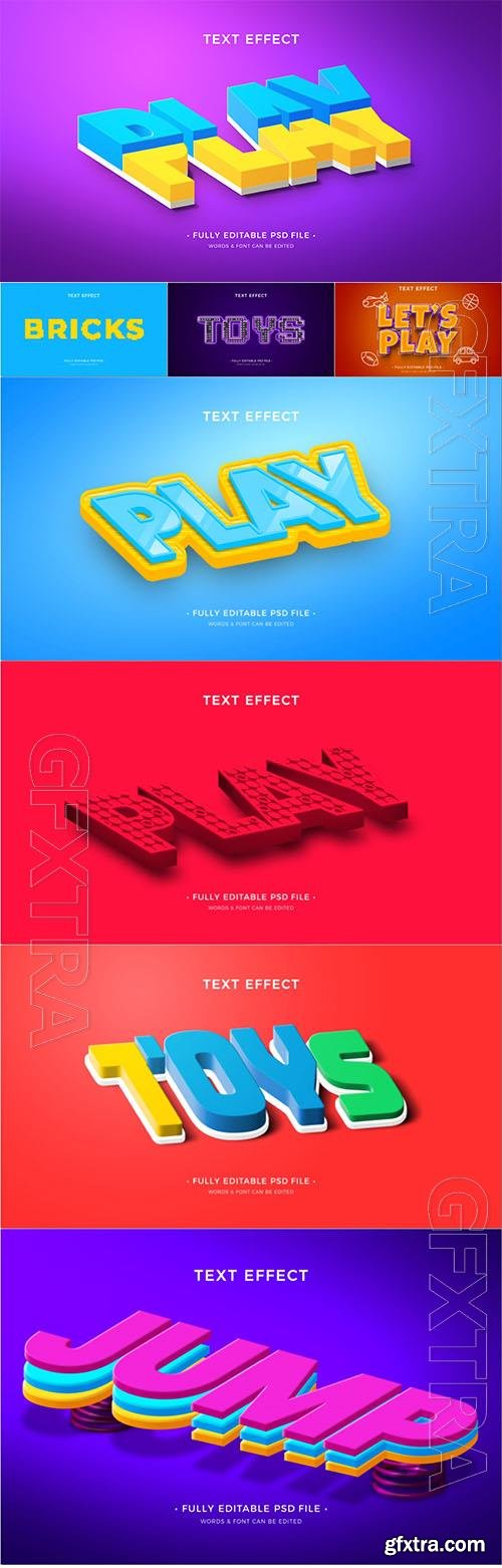 PSD toy premium text effect