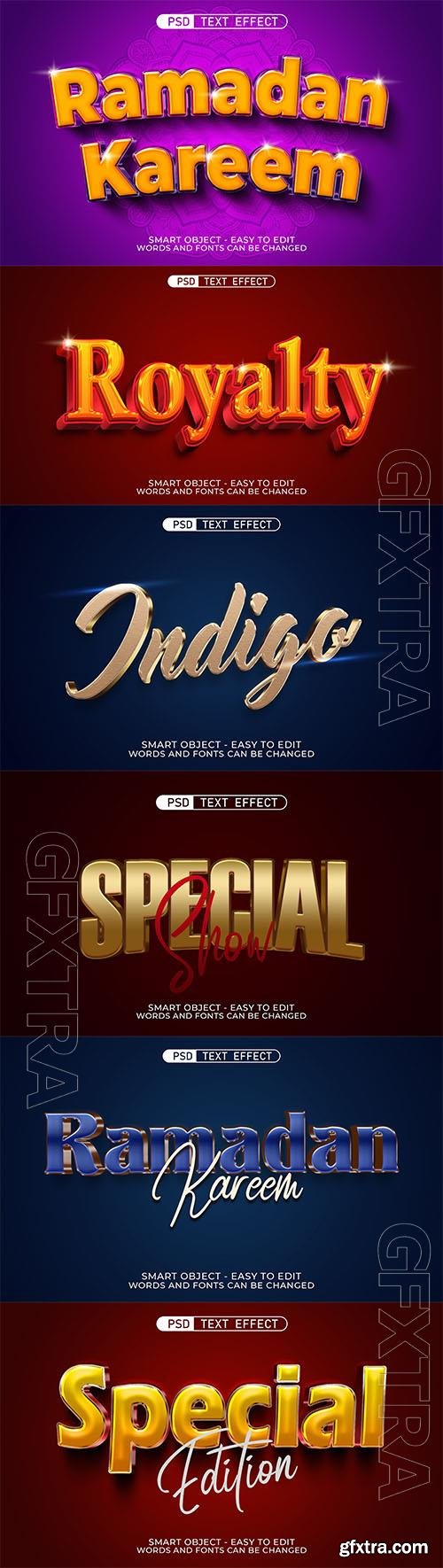 Psd style text effect editable set vol 156