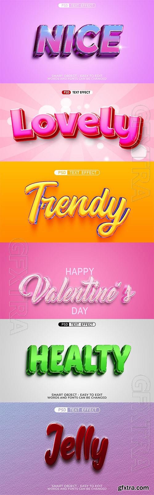 Psd style text effect editable set vol 158