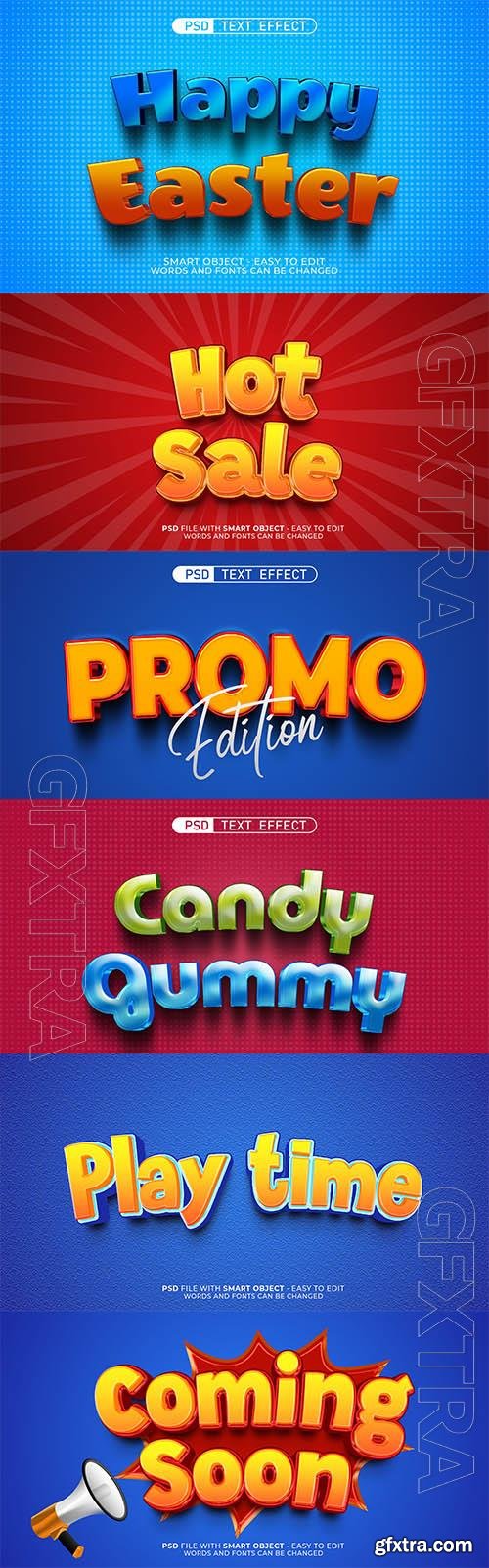 Psd style text effect editable set vol 157