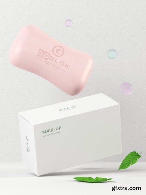 Bar soap carton mockup