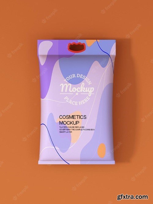Plastic square packaging mockup