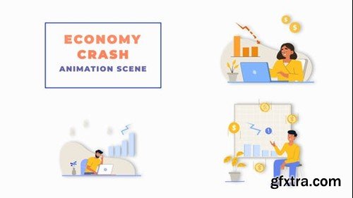 Videohive Economy Decrease Concept Animation Scene 43479483