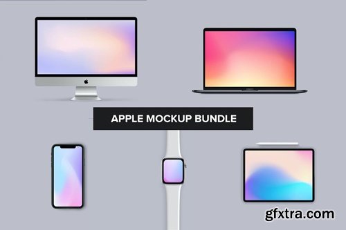 Apple Mockup Bundle - iPhone, iMac, Watch, iPad 742EMDN