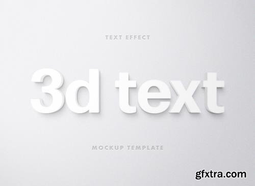 White 3D Text Effect Mockup 411956481