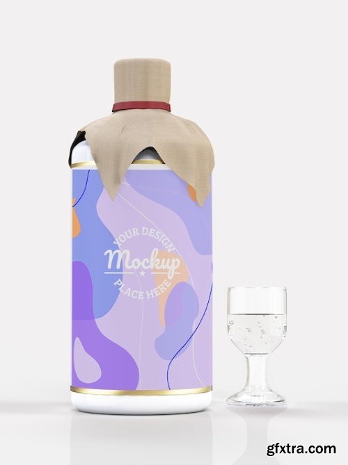 Tea bottle mockup