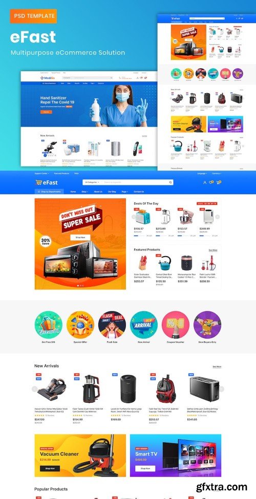 eFast - Multipurpose eCommerce PSD Template