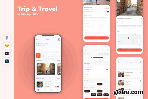 Trip & Travel Mobile App UI Kit