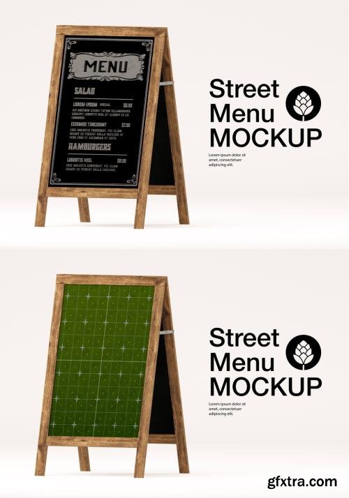 Street Menu Board Mockup 415071854